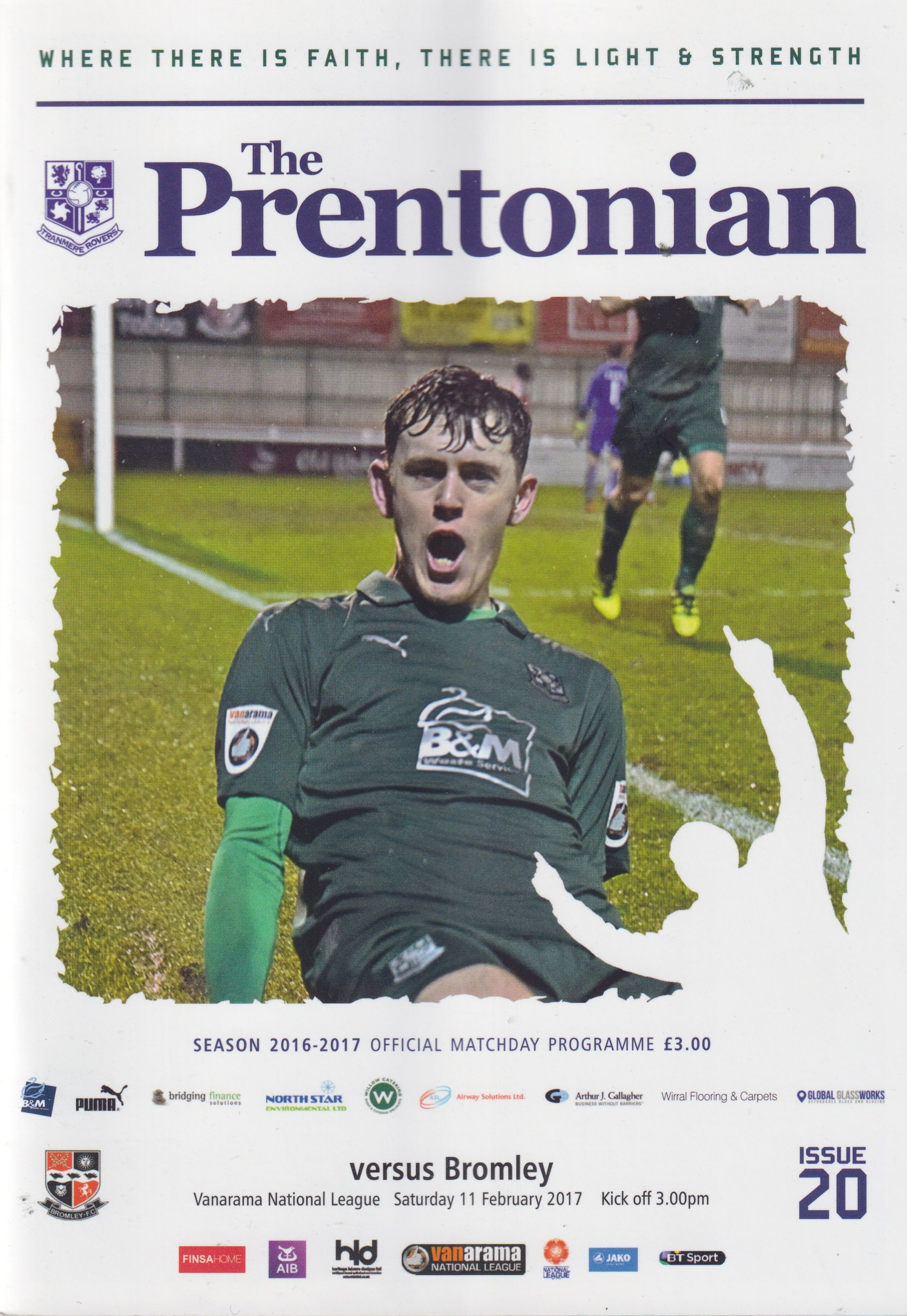 Tranmere Rovers v Bromley match programme